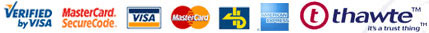Verified by VISA, MasterCard SecureCode, VISA, MasterCard, 4B, SEUR, thawte Verified by VISA, MasterCard SecureCode, VISA, MasterCard, 4B, SEUR, thawte